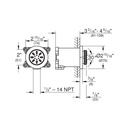 Grohe 26844A00 Body Spray Round 2 Sprays 0.9 Gpm Hard Graphite