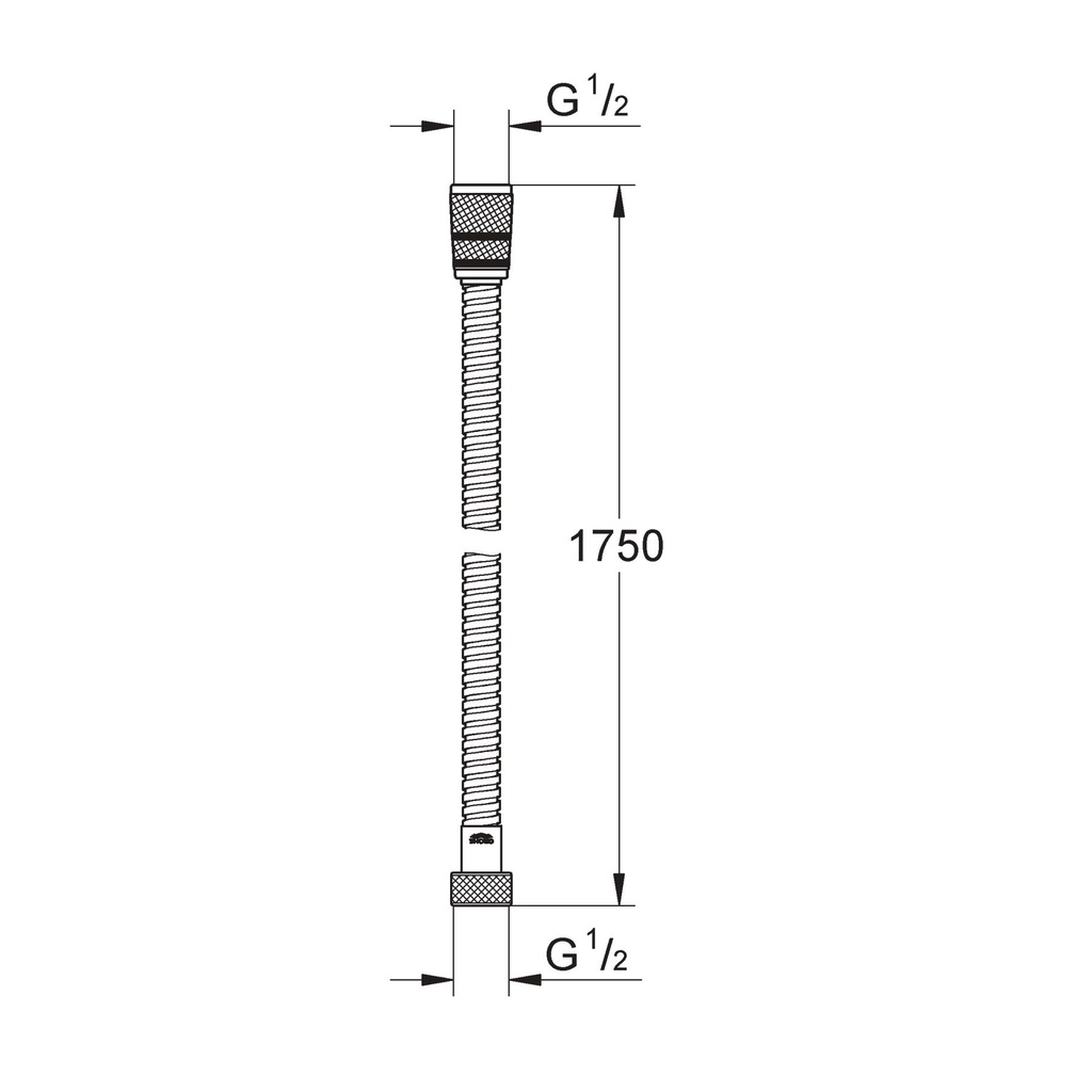 Grohe 269952430 69" Metal Twist-Free Shower Hose Matte Black