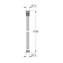 Grohe 269952430 69" Metal Twist-Free Shower Hose Matte Black