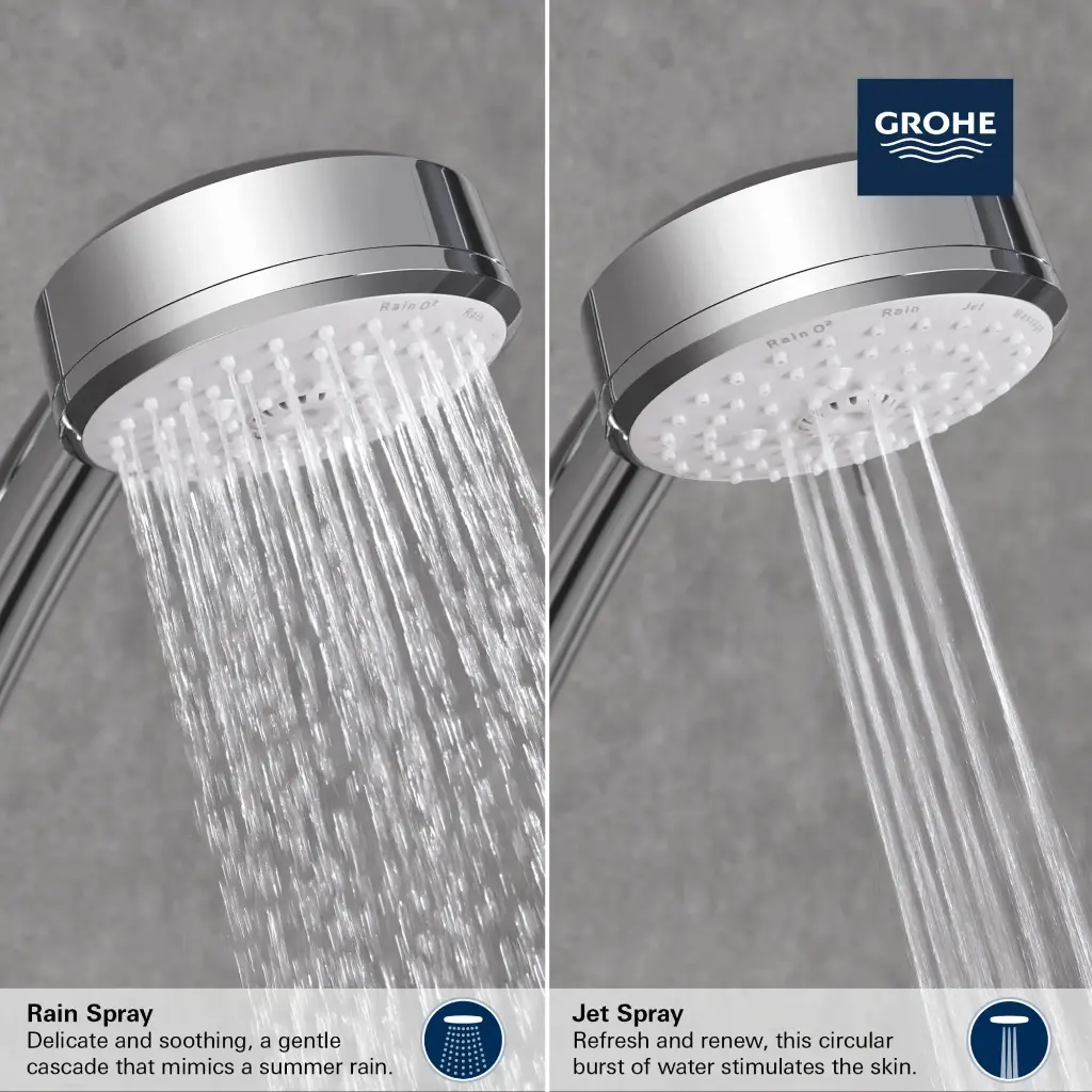 Grohe 275712432 Tempesta Cosmopolitan 100 Handshower 2 Sprays 1.5gpm Matte Black