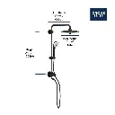 Grohe 278672431 25" Euphoria Shower System 9.5 L/Min (2.5 Gpm) Matte Black