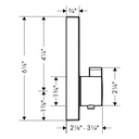 Hansgrohe 15763701 Hg Showerselect E Thermostatic Trim 2 Function, Square Matte White