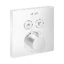 Hansgrohe 15763701 Hg Showerselect E Thermostatic Trim 2 Function, Square Matte White