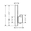 Hansgrohe 15743141 Hg Showerselect E Thermostatic Trim 2 Function, Round Brushed Bronze