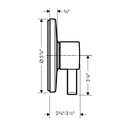 Hansgrohe 15739141 Round Pressure Balance Trim