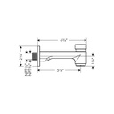 Hansgrohe 14414821 S Series Tub Spout W/Diverter Brushed Nickel