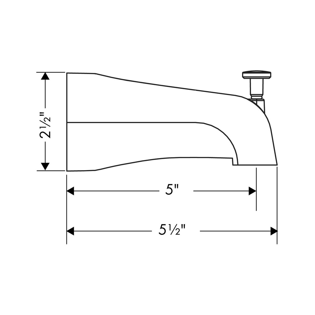 Hansgrohe 06501000 Tubspout With Diverter