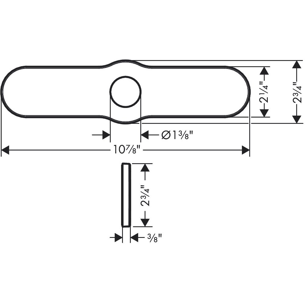 Hansgrohe 04797000 Base Plate For Kitchen Faucets