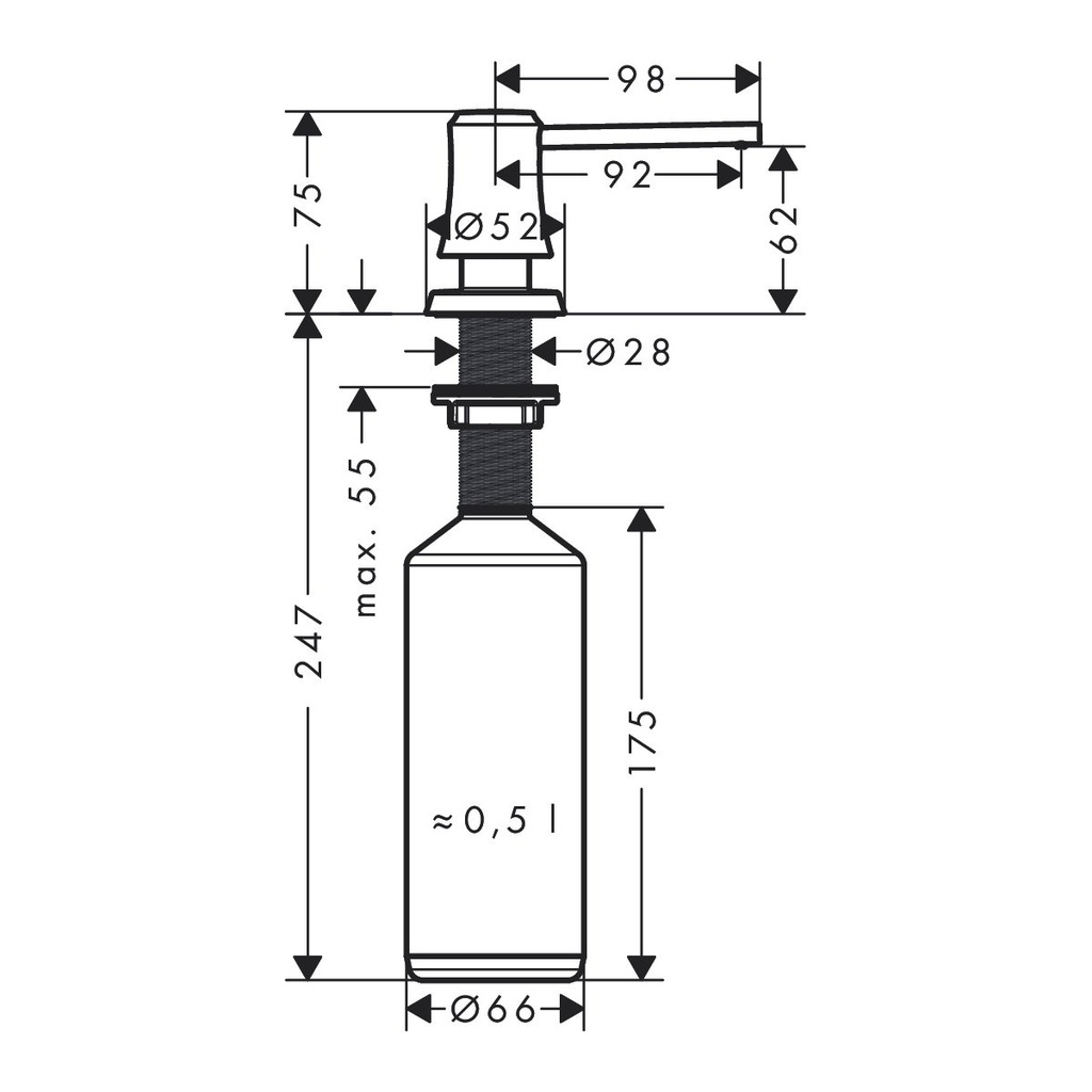 Hansgrohe 04796670 Soap/Lotion Dispenser
