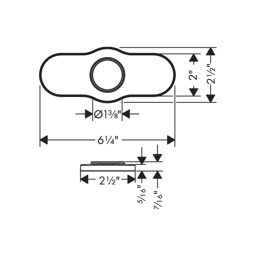 Hansgrohe 04778670 Base Plate For Kitchen Faucets