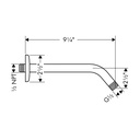 Hansgrohe 04186673 1/2" Standard Showerarm 9" Long