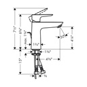 Hansgrohe 71710701 Talis E Basin Mixer 110 With Pop Up Waste Set