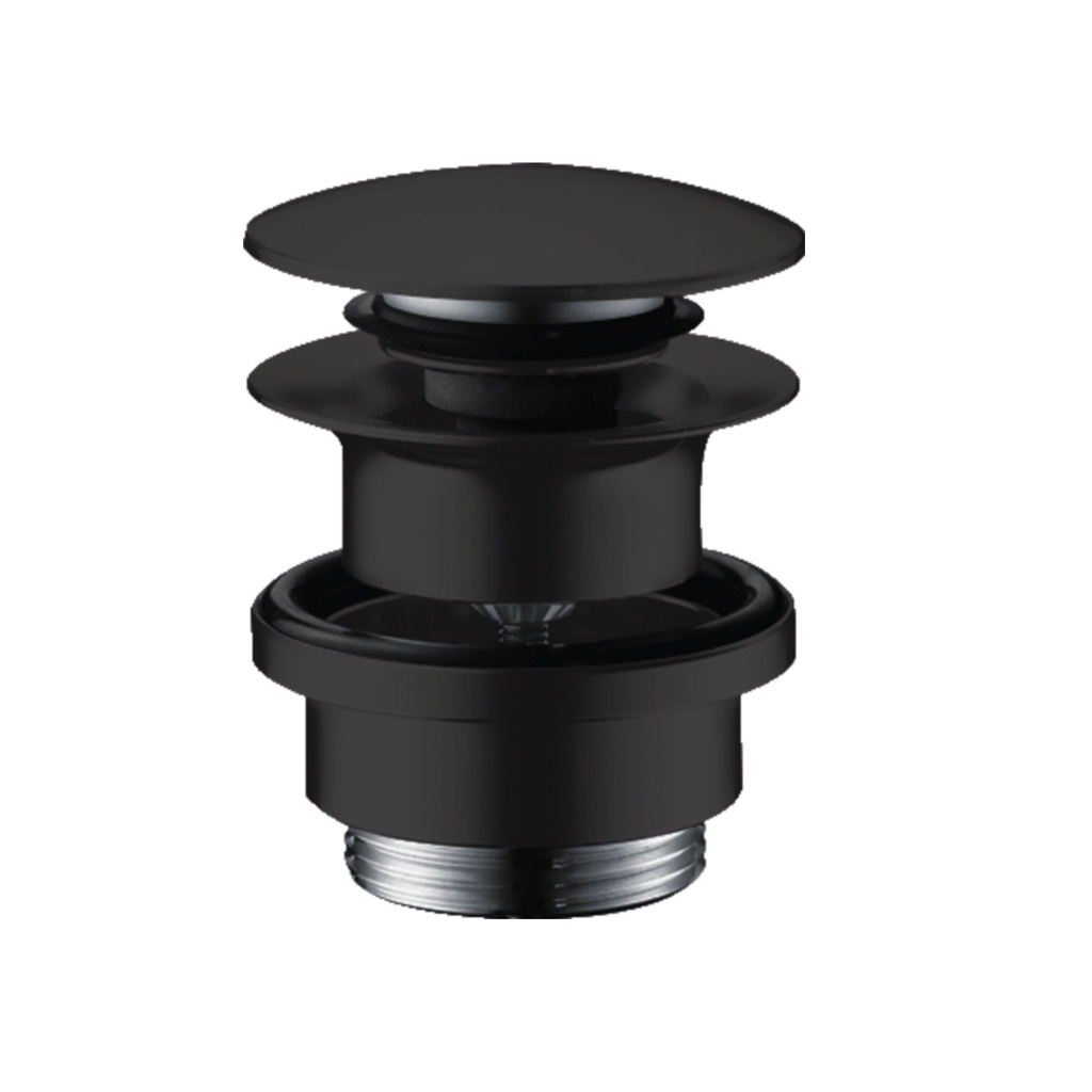 Hansgrohe 50100671 Push Open Sink Drain with Overflow Matte Black