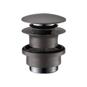 Hansgrohe 50100341 Push Open Sink Drain with Overflow Brushed Black Chrome