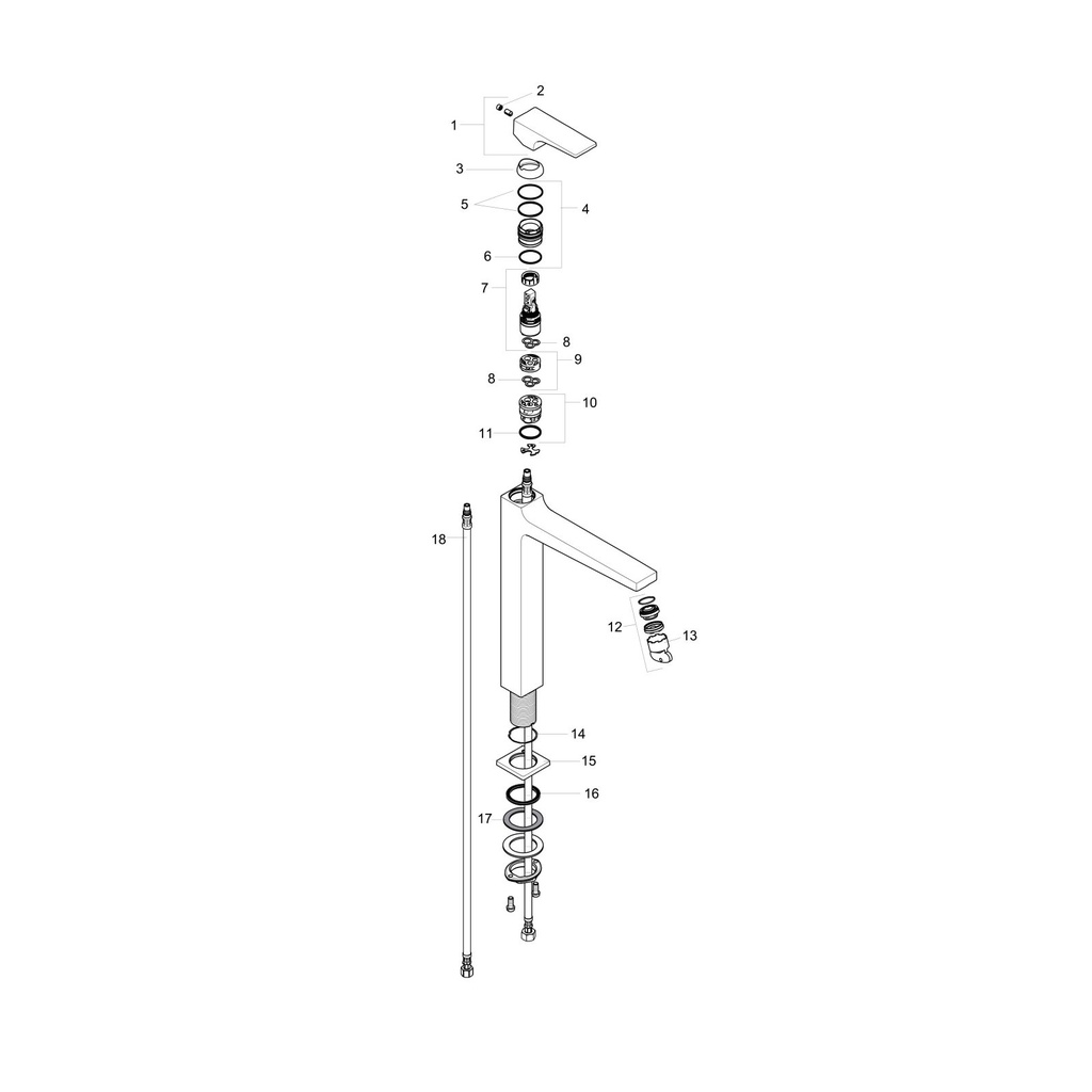Hansgrohe 32513141 Metropol Closed Single Handle Lavatory - 260 Brushed Bronze