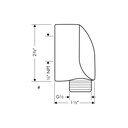 Hansgrohe 27458923 Wall Outlet With Check Valves Rubbed Bronze