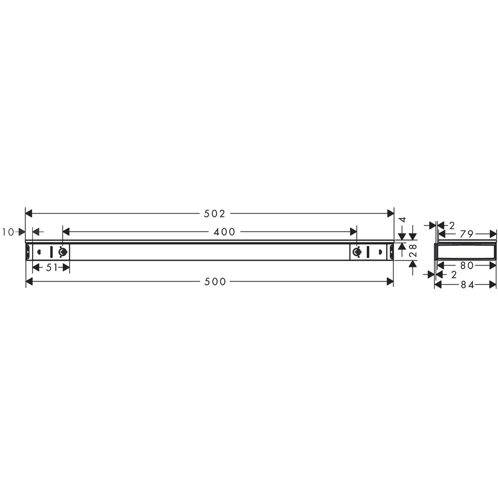 Hansgrohe 26844000 Rainfinity Shelf 500 Chrome