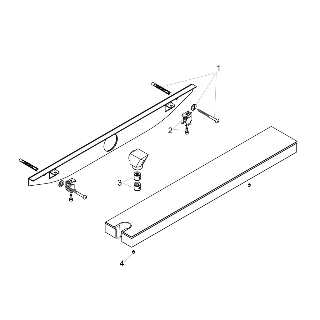 Hansgrohe 26843701 Wall Outlet 500 With Handshower Holder And Shelf