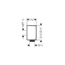 Hansgrohe 26455341 Square Wall Outlet With Check Valves