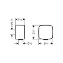 Hansgrohe 36731001 Axor Softcube Wall Outlet With Check Valves