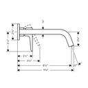 Hansgrohe 34116001 Citterio M Single Handle Wall Mount No Plate