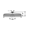 Hansgrohe 28374001 Axor Montreux 240 1-Jet Showerhead, 1.8 Gpm