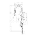 Hansgrohe 72846671 Single Handle A-Shaped Pull-Down Kitchen Faucet Matte Black