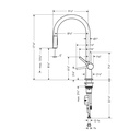 Hansgrohe 72800801 Talis N HighArc O-Style Pull-Down Kitchen Faucet Steel Optic