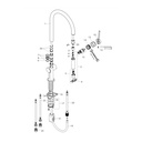Hansgrohe 72800801 Talis N HighArc O-Style Pull-Down Kitchen Faucet Steel Optic