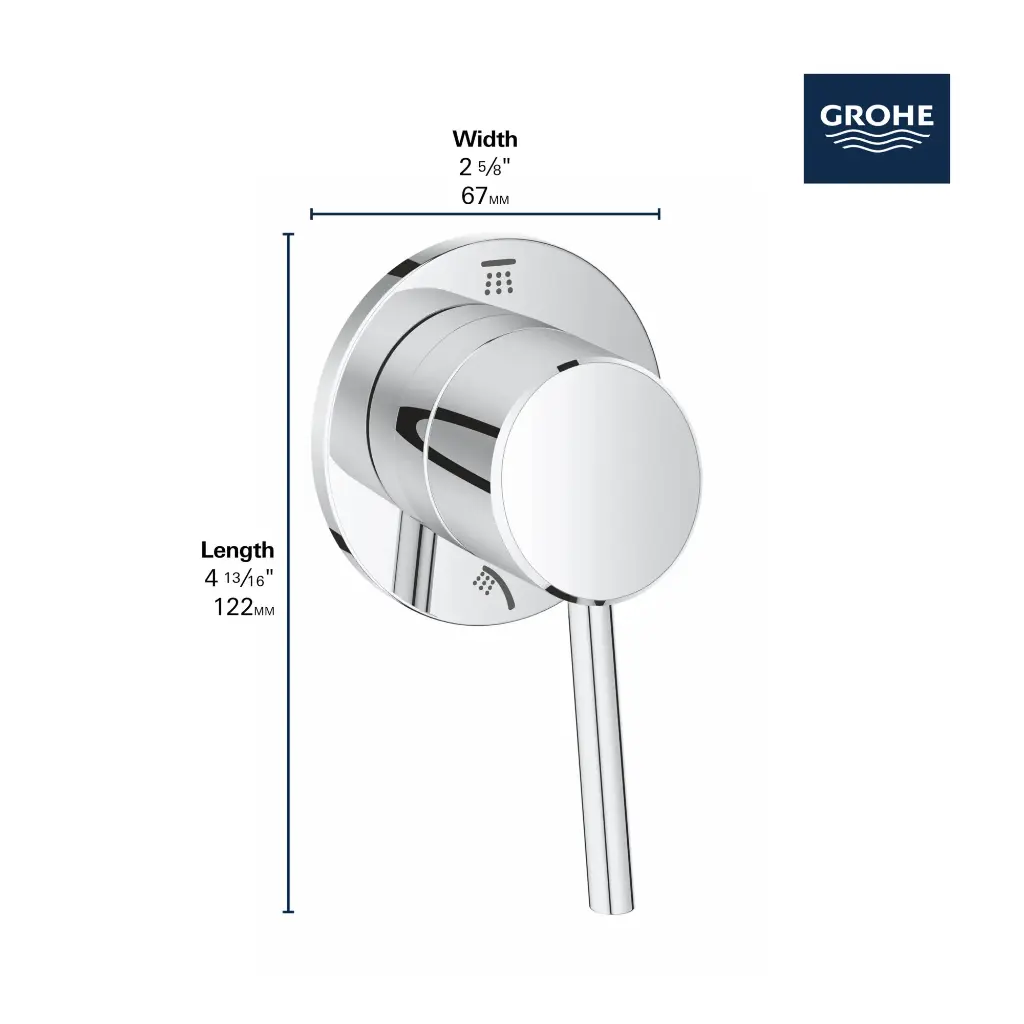 Grohe 291082431 Concetto 2 Way Diverter Trim (Shower head/Hand Shower)