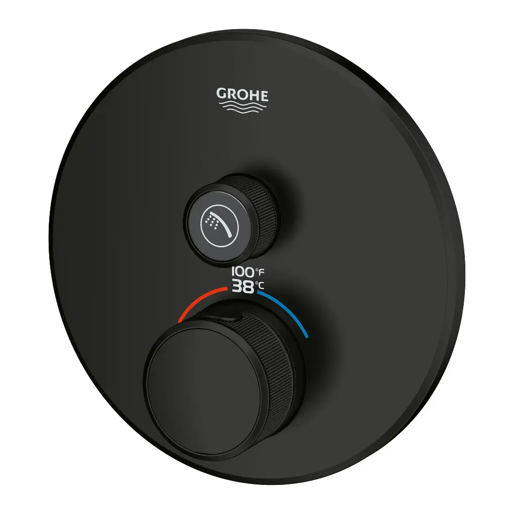 Grohe 291362430 Grohtherm Smartcontrol Single Function Thermostatic Trim Matte Black