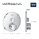 Grohe 291362430 Grohtherm Smartcontrol Single Function Thermostatic Trim Matte Black