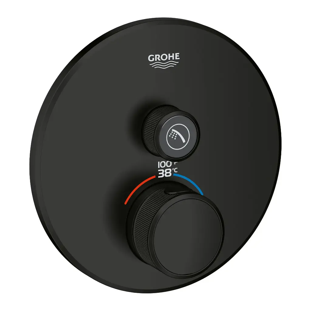 Grohe 291362430 Grohtherm Smartcontrol Single Function Thermostatic Trim Matte Black