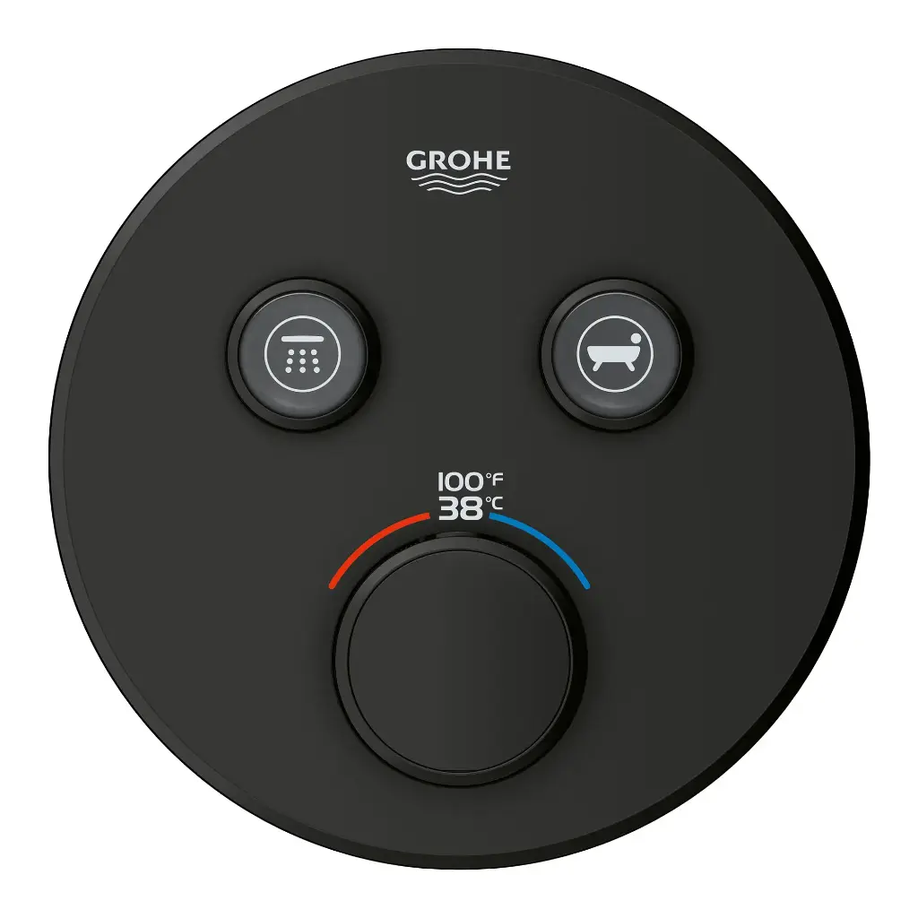 Grohe 291372430 Grohtherm Smartcontrol Dual Function Thermostatic Trim Matte Black