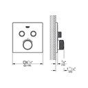 Grohe 291412430 Dual Function Thermostatic Valve Trim Matte Black