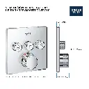 Grohe 291422430 Triple Function Thermostatic Valve Trim Matte Black
