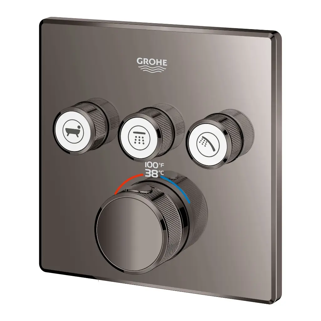 Grohe 29142A00 Triple Function Thermostatic Valve Trim Hard Graphite