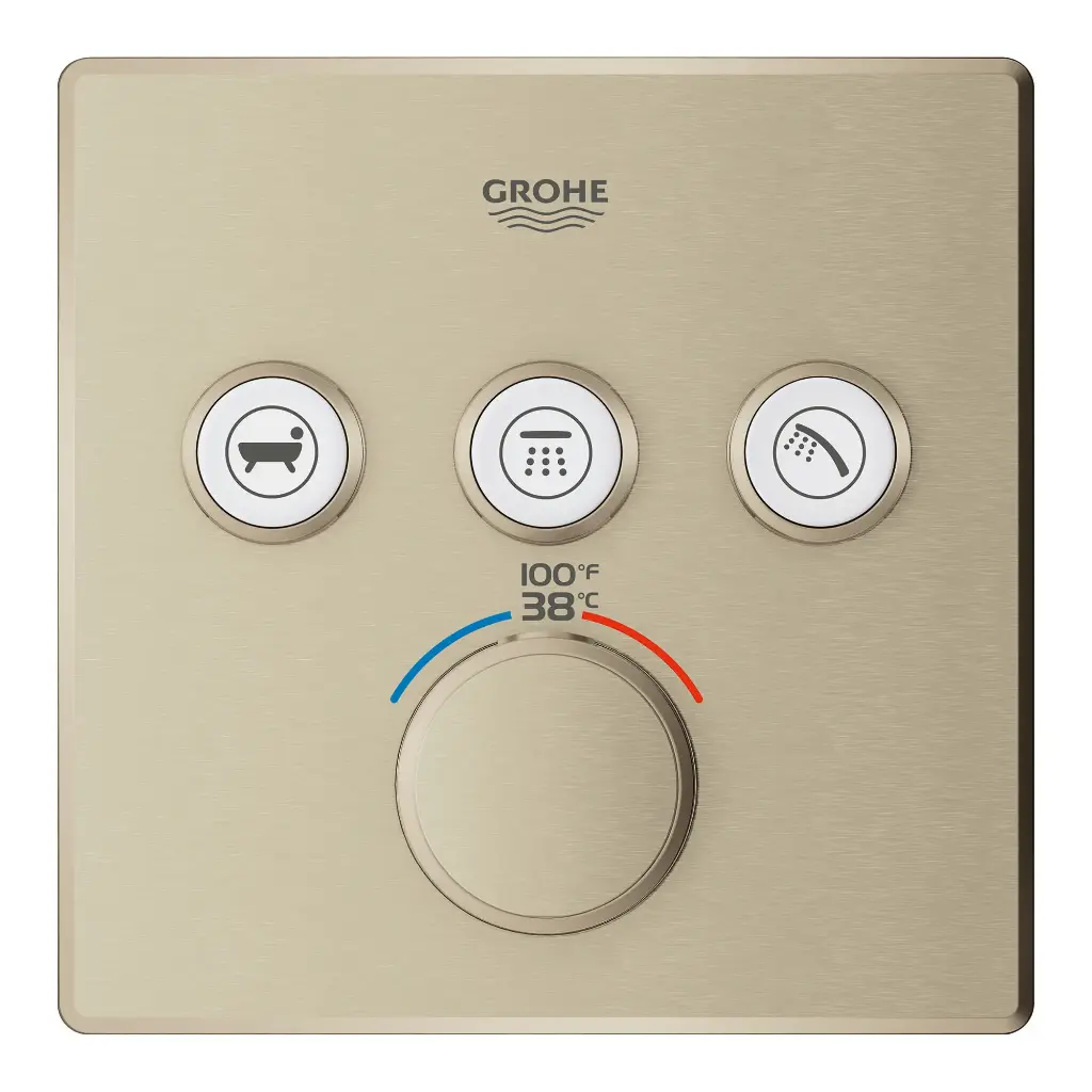 Grohe 29142EN0 Triple Function Thermostatic Valve Trim Brushed Nickel