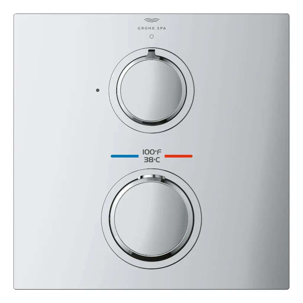 Grohe 29177001 Single Function 2-Handle Thermostatic Valve Trim Chrome