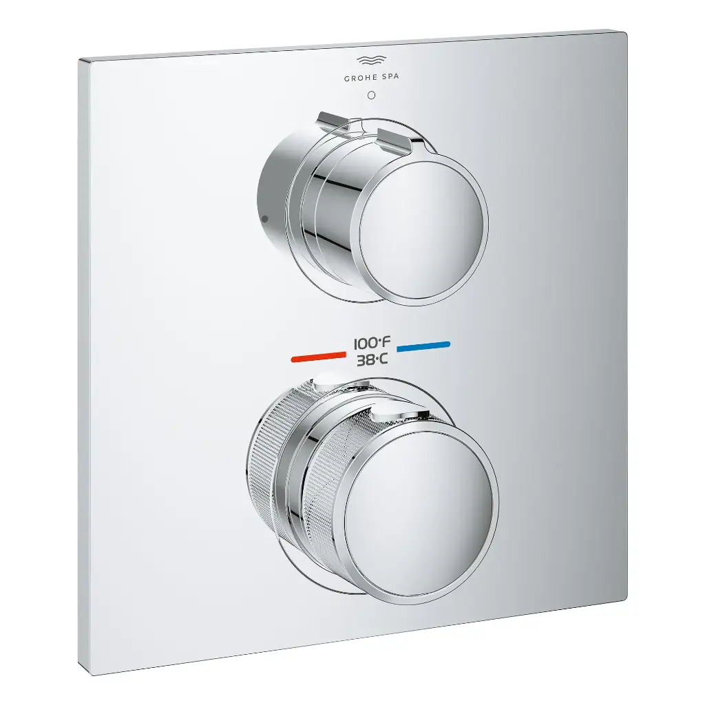 Grohe 29177001 Single Function 2-Handle Thermostatic Valve Trim Chrome
