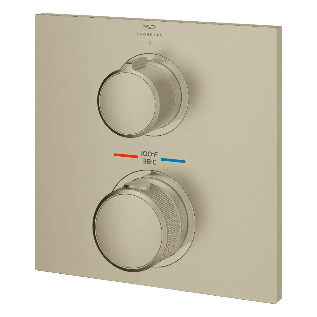 Grohe 29177En1 Single Function 2-Handle Thermostatic Valve Trim Brushed Nickel