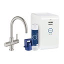 Grohe 31251DC2 Blue Chilled And Sparkling Starter kit Super Steel 1
