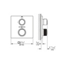 Grohe 29177En1 Single Function 2-Handle Thermostatic Valve Trim Brushed Nickel