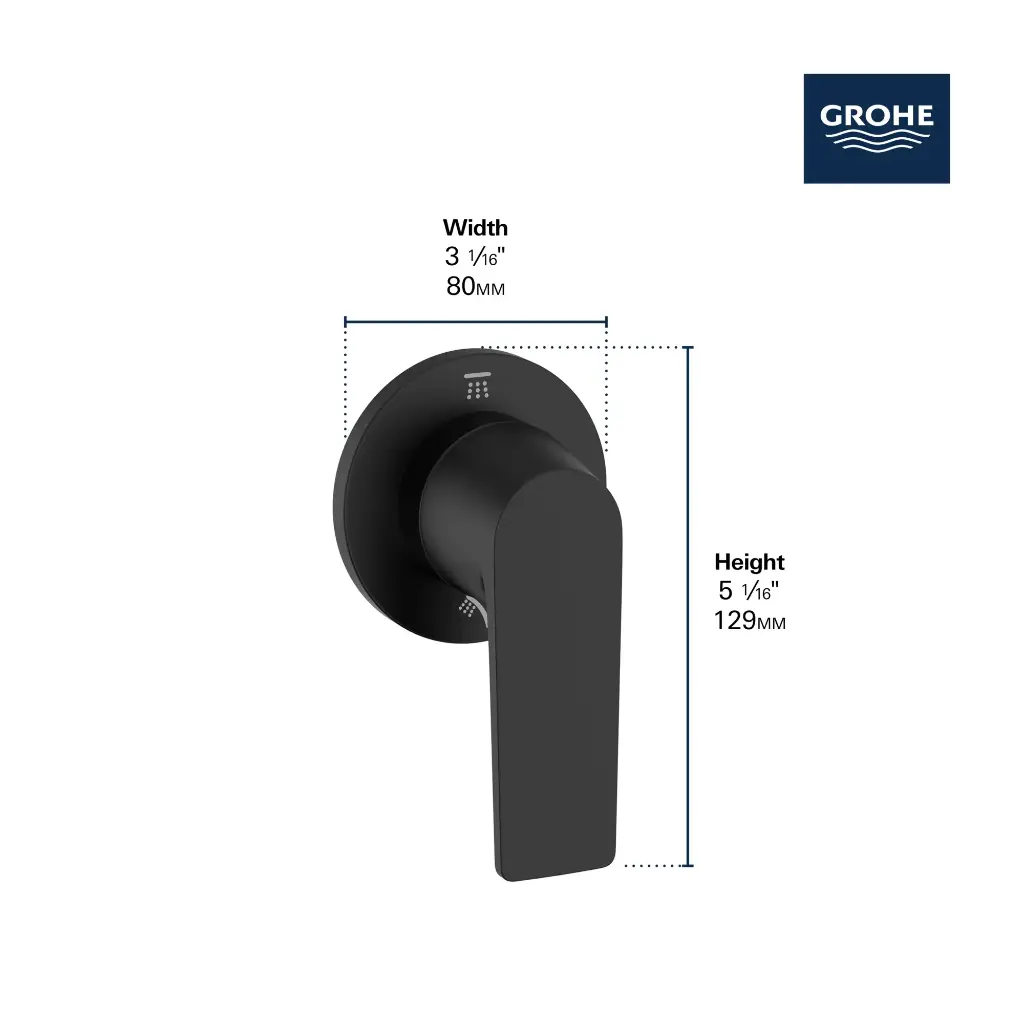 Grohe 292992430 2-Way Diverter Trim Matte Black