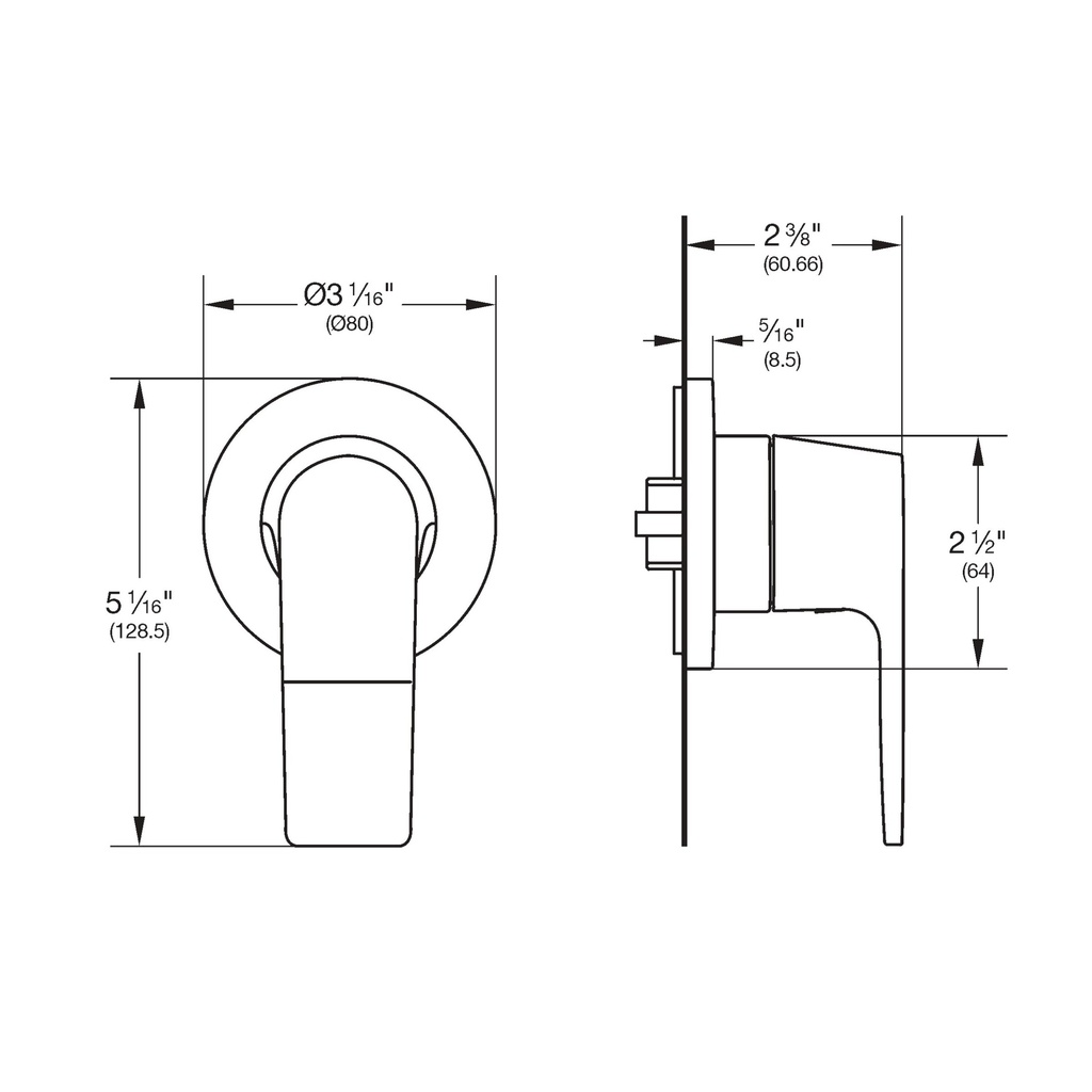Grohe 292992430 2-Way Diverter Trim Matte Black