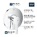 Grohe 29330A00 Pressure Balance Valve Trim With Cartridge Hard Graphite
