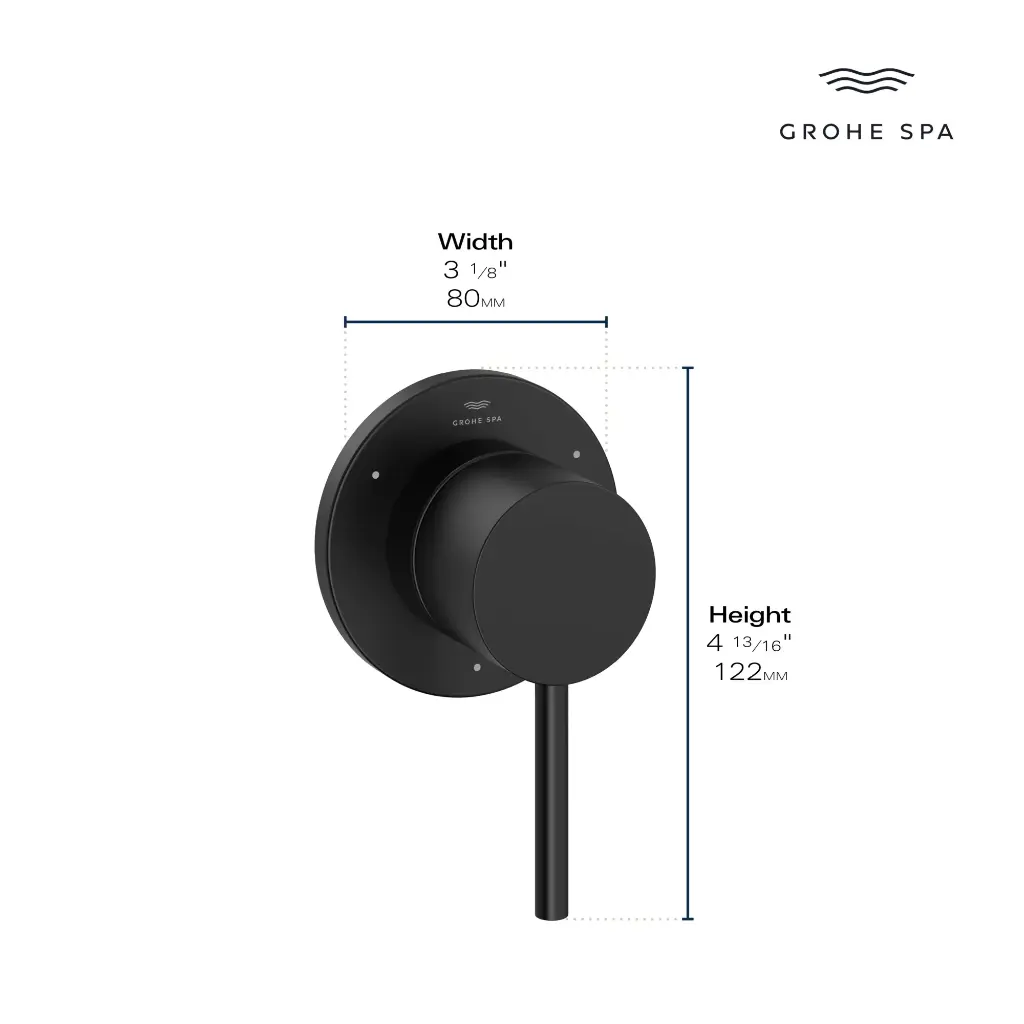 Grohe 294092430 Atrio New 3-Way Diverter Us Matte Black