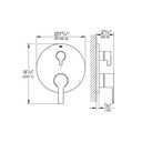 Grohe 294242430 Lineare Pressure Balance Valve Trim With 3-Way Diverter With Cartridge Matte Black