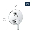 Grohe 29424A00 Lineare PBV Trim W 3-Way Div Us Hard Graphite