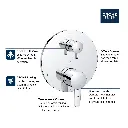 Grohe 29425000 Cosmopolitan PBV Trim W 3-Way Div Us Chrome